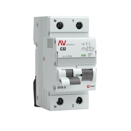 Дифференциальный автомат DVA-6 1P+N 32А (C) 30мА (AС) 6кА EKF AVERES