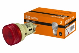 Лампа сигнальная ENR-22 красная с подсветкой 220В