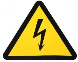 Знак пластик "Опасность поражения электрическим током" (Молния) (150х150мм.) EKF