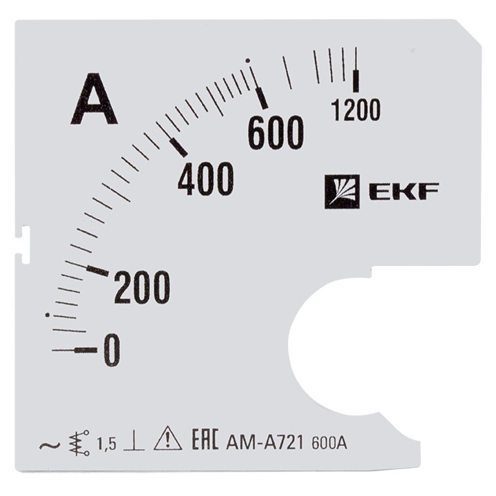 Шкала сменная для A721 600/5А-1,5 EKF фото 1
