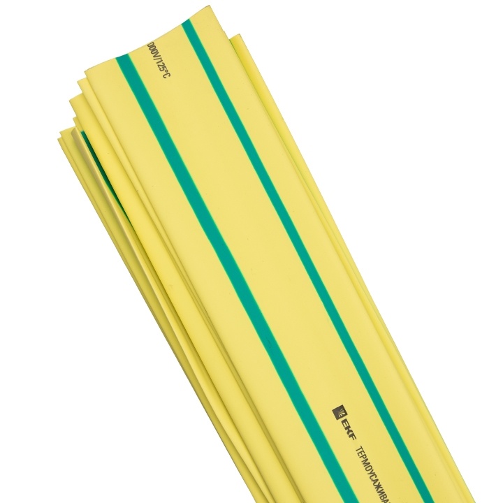 Трубка ТУТнг 40/20 желто-зеленая по 1м (25 м/упак) фото 1