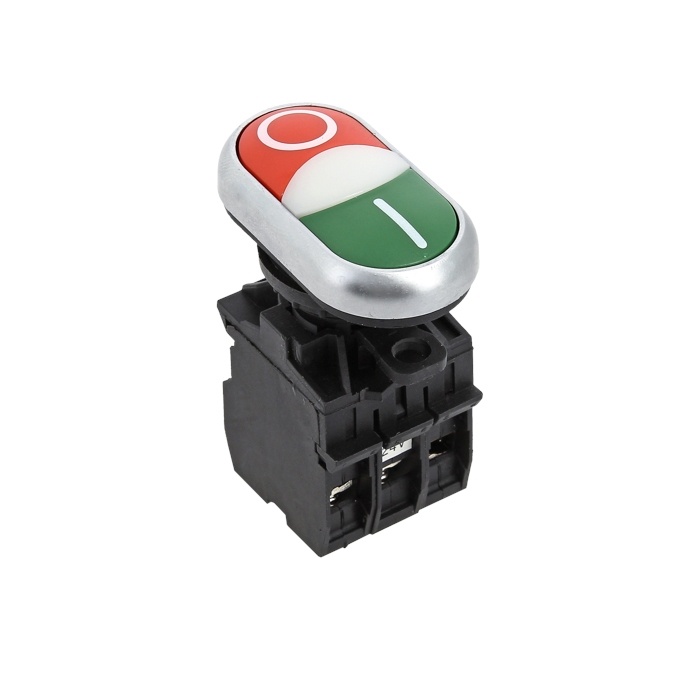 Кнопка LA32HND красно-зеленая "Пуск-Стоп" с подсветкой фото 1