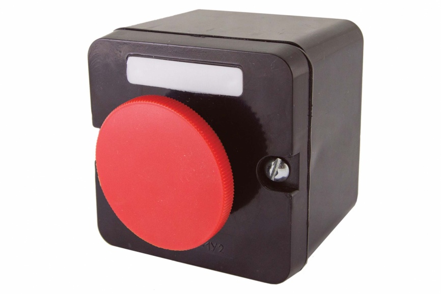 Пост кнопочный ПКЕ 212-1 красный гриб IP40 TDM фото 1
