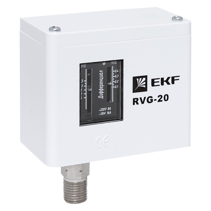 Реле избыточного давления RVG-20-0,6 (0,6 МПа) EKF фото 1