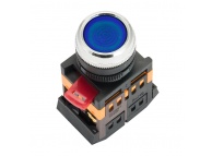 Кнопка ABLFS-22 с подсветкой синяя NO+NC 230В EKF