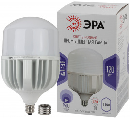 Лампа светодиодная POWER ЭРА STD LED T160-120W-6500-E27/E40 120Вт колокол холодный дневной свет Е27/Е40
