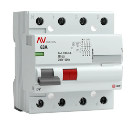 Дифференциальный автомат DV 4P 63А/100мА (S) EKF AVERES