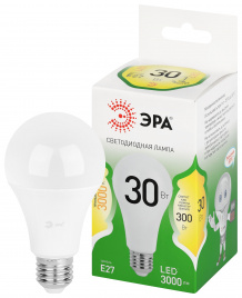 Лампа светодиодная ЭРА GREEN LINE LED A65-30W-830-E27 GL 30Вт груша теплый свет E27