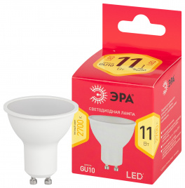 Лампа светодиодная ЭРА RED LINE LED MR16-11W-827-GU10 R 11Вт софит теплый белый свет GU10