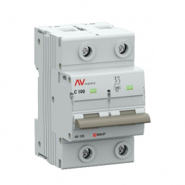 Выключатель AV-125 2P 100A (C) 10kA EKF AVERES