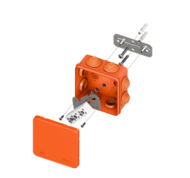 Коробка огнестойкая E45 85х85х40 с клемм. 5 пол. 0,5-10мм2 IP55 HF EKF