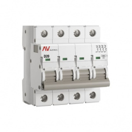 Выключатель AV-6 4P 20A (D) 6kA EKF AVERES