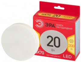 Лампа светодиодная ЭРА RED LINE LED GX-20W-830-GX70 R 20Вт таблетка теплый свет GX70