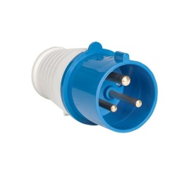 Вилка 013 2Р+РЕ 16А 220В IP44 EKF