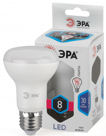 Лампа светодиодная ЭРА STD LED R63-8W-840-E27 8Вт рефлектор нейтральный белый свет Е27