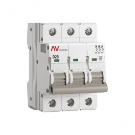 Выключатель AV-6 3P 20A (D) 6kA EKF AVERES