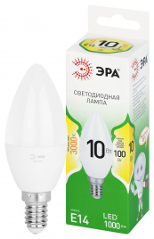 Лампа светодиодная ЭРА GREEN LINE LED B35-10W-830-E14 GL 10Вт свеча теплый свет E14