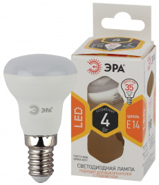 Лампа светодиодная ЭРА STD LED R39-4W-827-E14 4Вт рефлектор теплый белый свет Е14