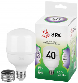 Лампа светодиодная ЭРА GREEN LINE LED POWER T80-40W-865-E27/E40 GL 40Вт колокол холодный свет Е27/Е40