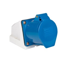 Розетка 113 2Р+РЕ 16А 220В IP 44 EKF