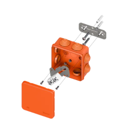 Коробка огнестойкая E45 85х85х40 с клемм. 4 пол. 0,5-4мм2 IP55 HF EKF