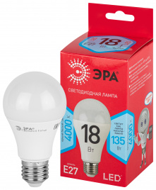 Лампа светодиодная ЭРА RED LINE LED A65-18W-840-E27 R 18Вт груша нейтральный белый свeт Е27