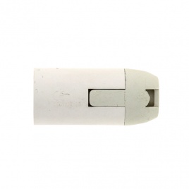 Патрон пластиковый Е14 подвесной белый термостойкий
