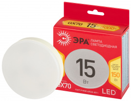 Лампа светодиодная ЭРА RED LINE LED GX-15W-830-GX70 R 15Вт таблетка теплый свет GX70