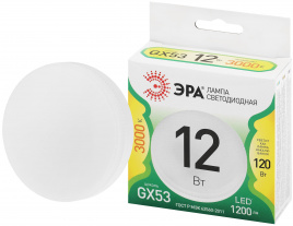 Лампа светодиодная ЭРА GREEN LINE LED GX-12W-830-GX53 GL 12Вт таблетка теплый свет GX53