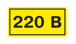 Символ "220В" 35х100мм TDM