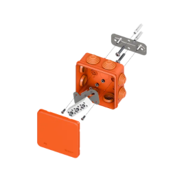 Коробка огнестойкая E45 85х85х40 с клемм. 6 пол. 0,5-4мм2 IP55 HF EKF