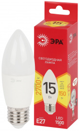 Лампа светодиодная ЭРА RED LINE LED B35-15W-827-E27 R 15Вт свеча теплый белый свет Е27
