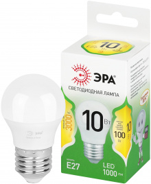 Лампа светодиодная ЭРА GREEN LINE LED P45-10W-830-E27 GL 10Вт шар теплый свет E27