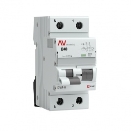Дифференциальный автомат DVA-6 1P+N 40А (C) 30мА (AС) 6кА EKF AVERES