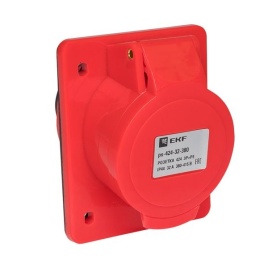 Розетка 424 3Р+РЕ 32А 380В IP44 EKF