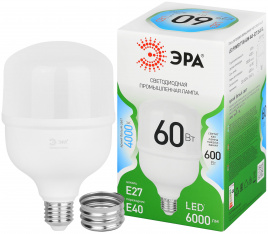 Лампа светодиодная ЭРА GREEN LINE LED POWER T100-60W-840-E27/E40 GL 60Вт колокол яркий белый свет Е27/Е40
