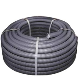 Труба гофр.ПВХ с зондом d16мм (100м) черная EKF Plast