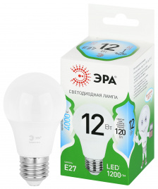 Лампа светодиодная ЭРА GREEN LINE LED A60-12W-840-E27 GL 12Вт груша яркий белый свет E27