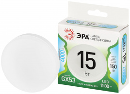 Лампа светодиодная ЭРА GREEN LINE LED GX-15W-840-GX53 GL 15Вт таблетка яркий белый свет GX53