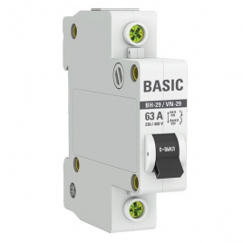 Выключатель нагрузки ВН-29 1P 63А EKF Basic