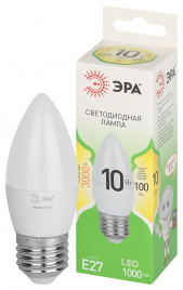 Лампа светодиодная ЭРА GREEN LINE LED B35-10W-830-E27 GL 10Вт свеча теплый свет E27