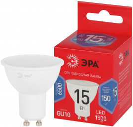 Лампа светодиодная ЭРА RED LINE LED MR16-15W-865-GU10 R 15Вт софит холодный дневной свет GU10