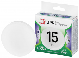 Лампа светодиодная ЭРА GREEN LINE LED GX-15W-865-GX53 GL 15Вт таблетка холодный свет GX53
