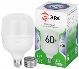 Лампа светодиодная ЭРА GREEN LINE LED POWER T100-60W-865-E27/E40 GL 60Вт колокол холодный свет Е27/Е40