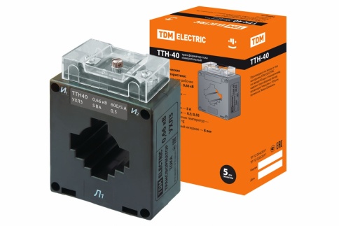 Трансформатор тока ТТН40/600/5- 5VA/0,5-Р TDM фото 1