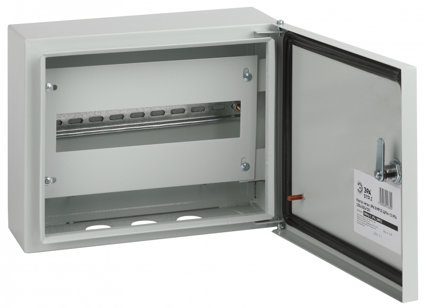 Корпус металлический навесной ЭРА SIMPLE ЩРНг-12 (250х300х120) IP54 У2 серый фото 1