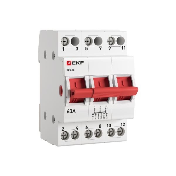 Трехпозиционный переключатель 3P 63А EKF фото 1