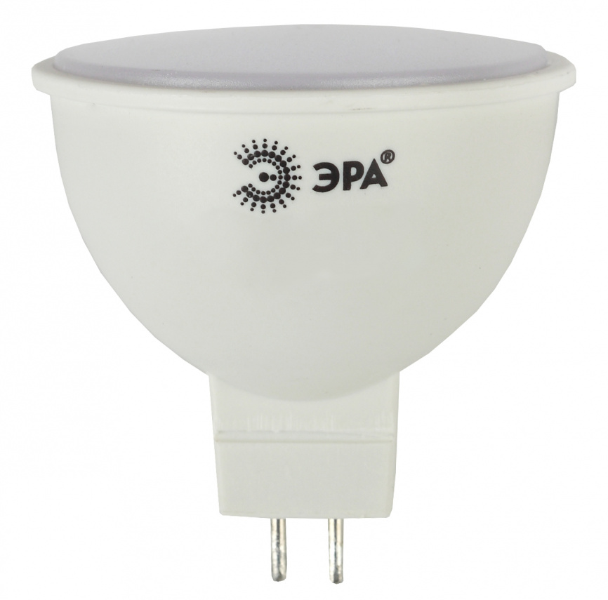 Лампа светодиодная ЭРА STD LED MR16-8W-12V-827-GU5.3 8Вт софит теплый белый свет GU5.3 фото 1