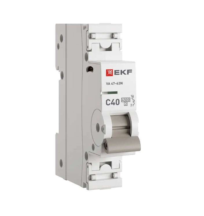 Выключатель ВА 47-63 1P 40А (С) 4,5 kA EKF PROxima фото 1