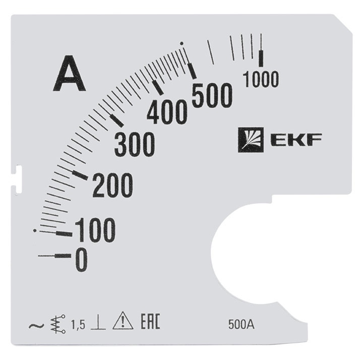 Шкала сменная для A721 500/5А-1,5 EKF фото 1